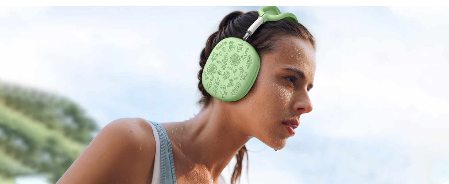 DaQin floral engraved case cover for airpod max cover