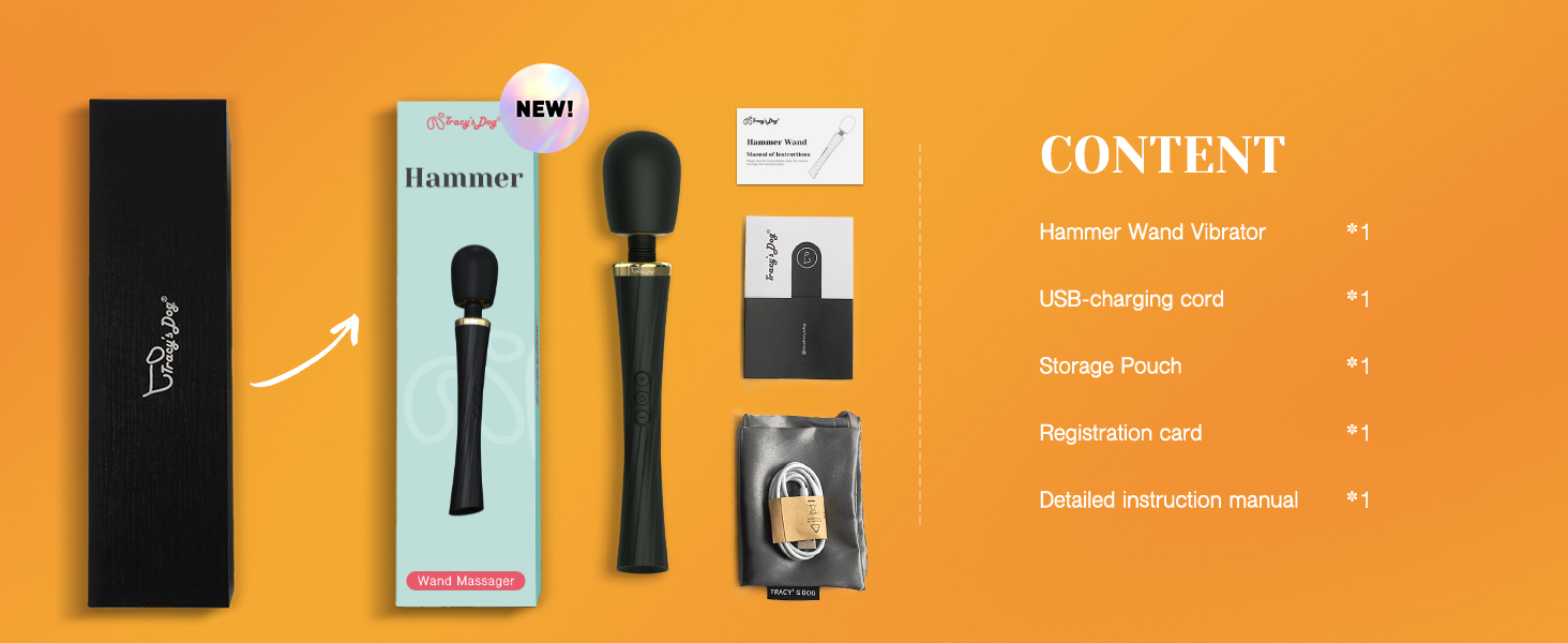 Wand Vibrator Black New Package and Specification