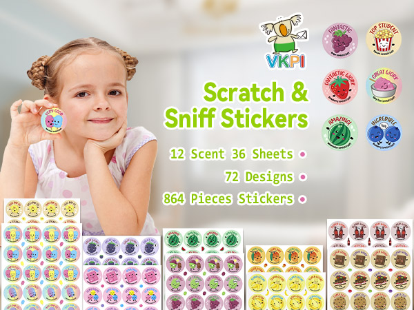 Scratch and sniff stickers Scents smelly sticker