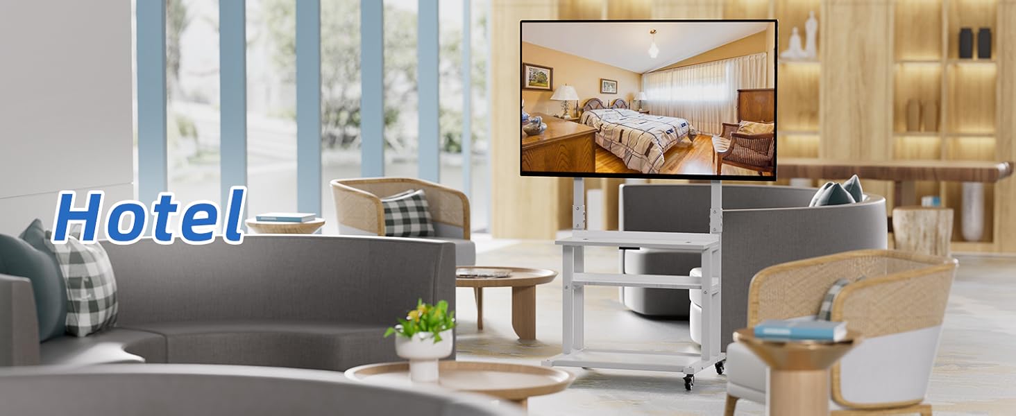  Mobile TV Cart with Wheels