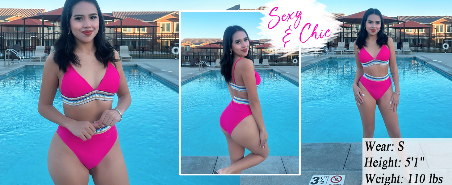 hot pink swimsuit