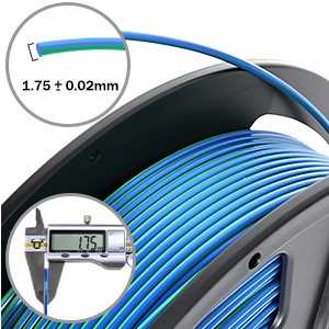 Epelay 3D Printing Filament, Silk PLA Printer Filament 1.75mm, Shiny Dual Color Change, Neatly Wound Bundle, 4 x 250g Spools for FDM Printers 12 Crafted with dual extrusion for smooth color transitions and a shiny silk finish