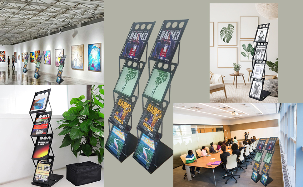 Otitotem Brochure Display Stand,Foldable Literature Catalog