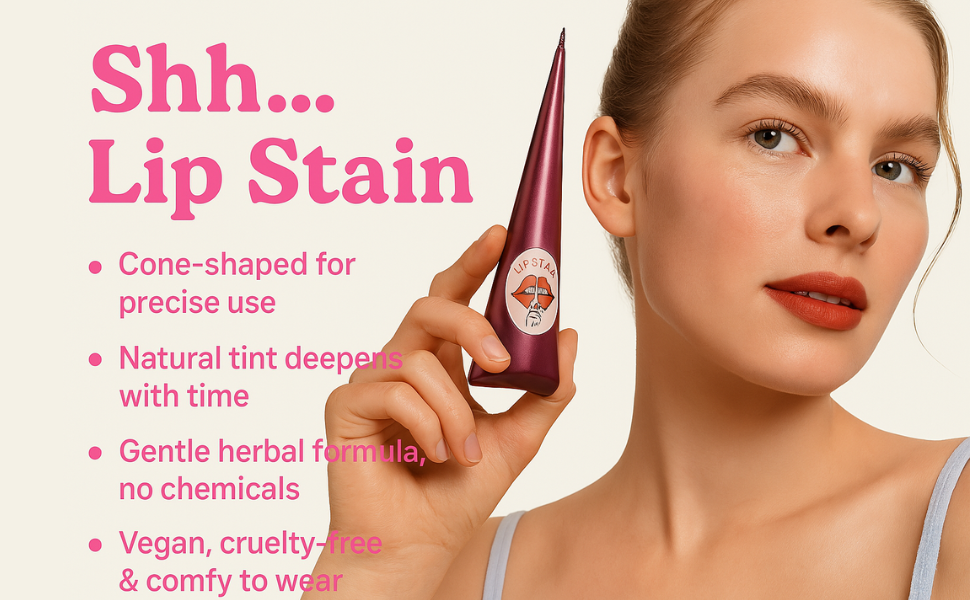 Shh lip stain , lip stain effects  , easy to use , 24 hrs