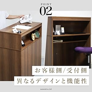 Amazon.co.jp: サンニード 受付ハイカウンターWNT 木製