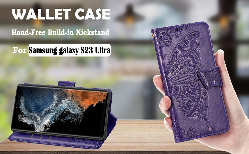 Galaxy S23 Ultra Case,Samsung S23 Ultra Wallet Case,PU