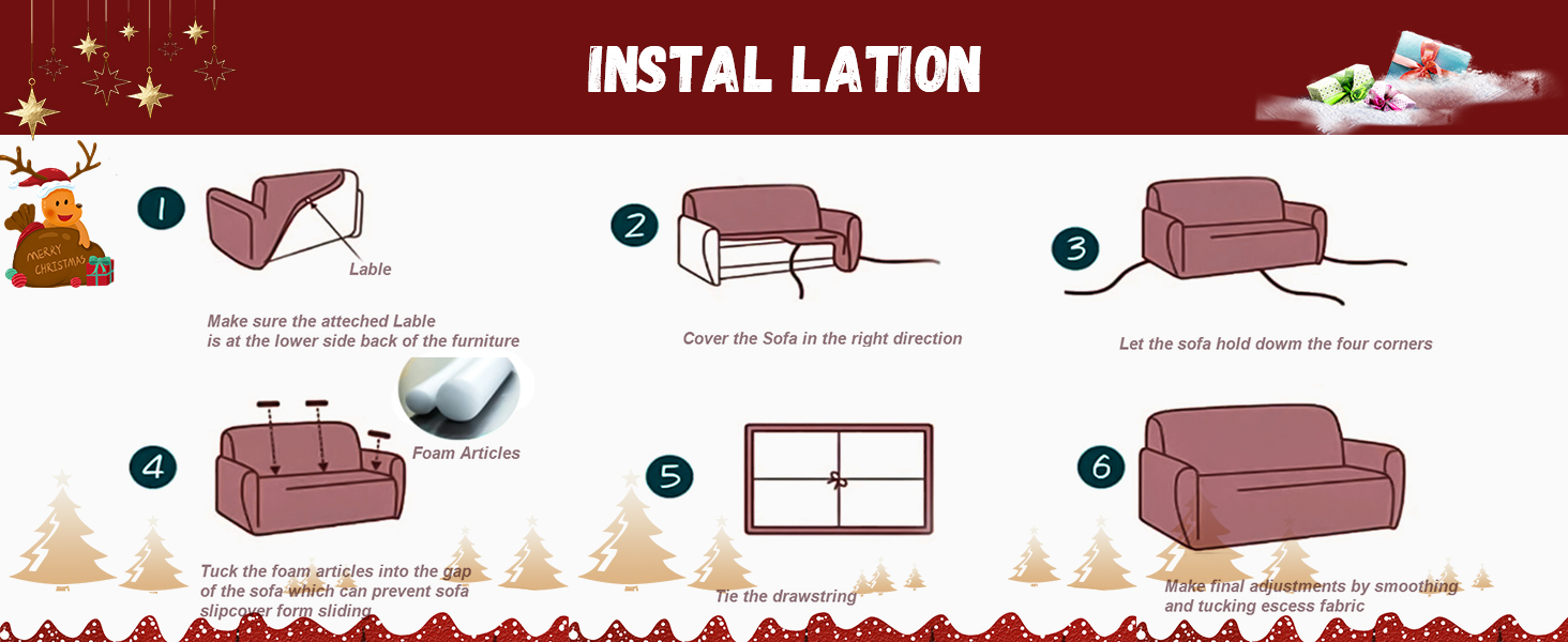 christmas sofa cover