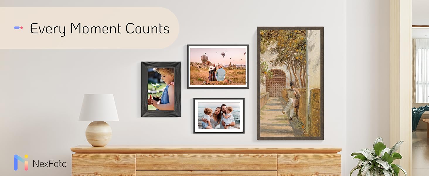 NexFoto 32 Inch 64GB Extra Large Digital Photo Frame Bluetooth Speakers, Wifi Digital Picture