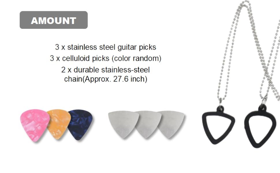 PICKネックレス Amazon.com: Cheerock Set of 2 Rubber Guitar Pick Holder