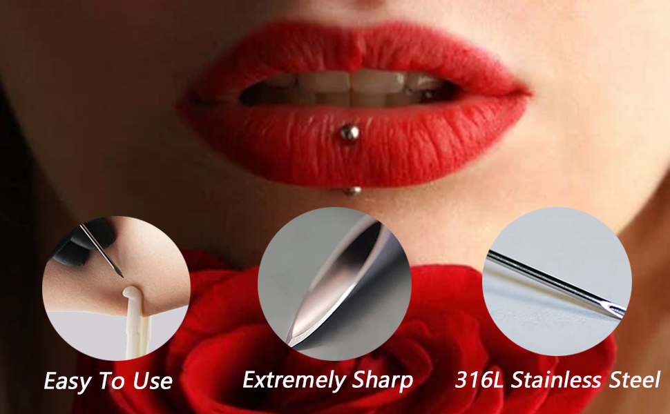 Yugui Body Piercing Kit 99 Pcs Piercing Jewelry Needle Kit