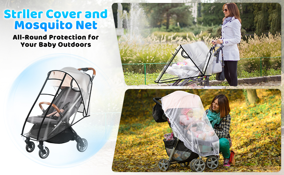 Stroller Rain Cover, Dhapy Universal Stroller Rain Cover, Rain Cover