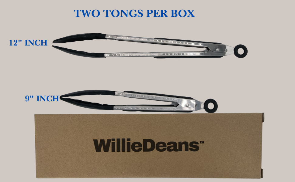 Kitchen Tongs, Silicone Tips. Salad Tongs, Food Tongs, Secure Grip, Stainless Steel