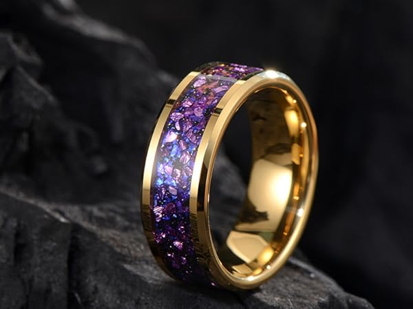 【Masa】UR-TACTICALD-RING LA PAZ Atomic Gold & Silicone Wedding Band with 0.50ct