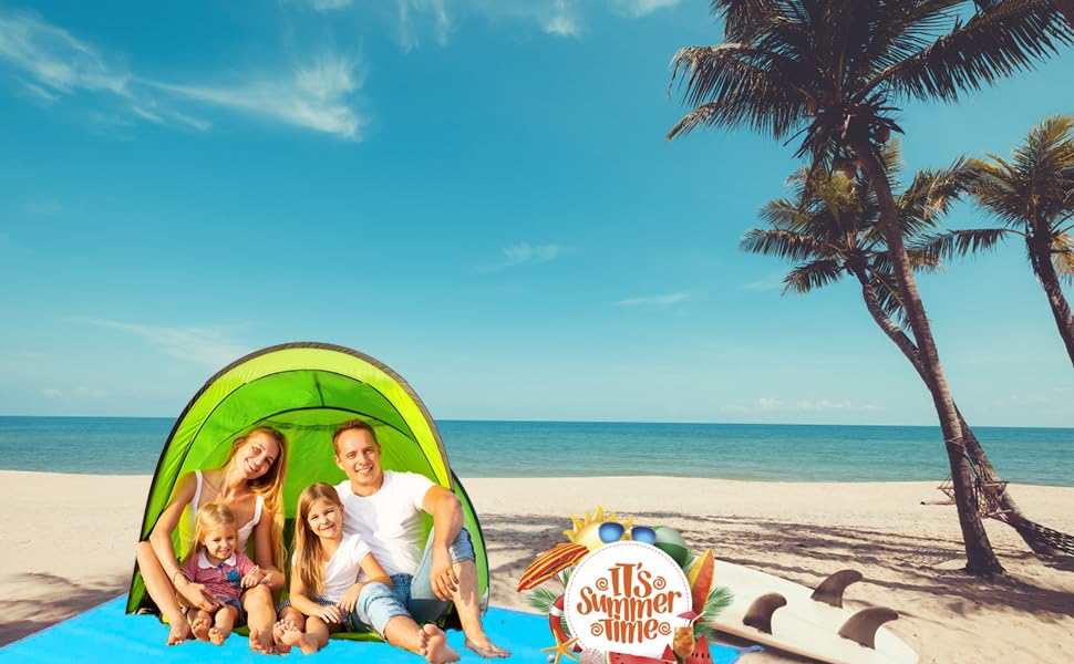 Beach Blanket Sandproof Beach Mat Sand Free Large 79'' x 79