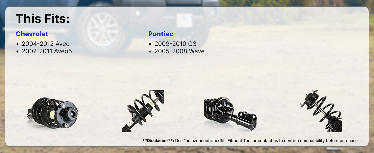  amortiguadores delanteros y traseros,  struts,  struts and shocks complete assembly
