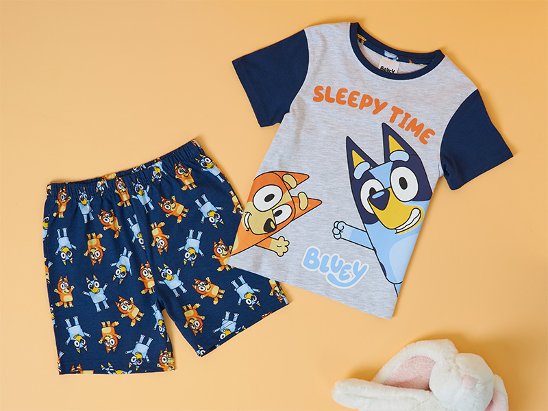 Bluey Pyjama Fille Garcon, Ensemble de Pyjamas Enfant Officiel Dessin Animé, Ensemble TShirt et