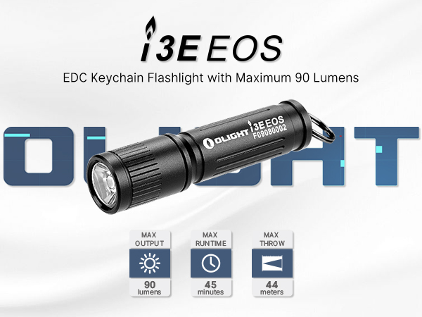 OLIGHT i3E EOS PMMA TIR Lens AAA EDC Flashlight 90 Lumens