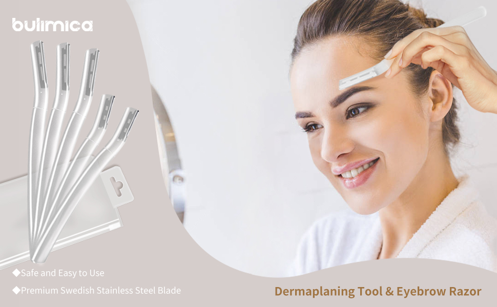 BULIMICA Exfoliating Dermaplaning Tool, Face & Eyebrow