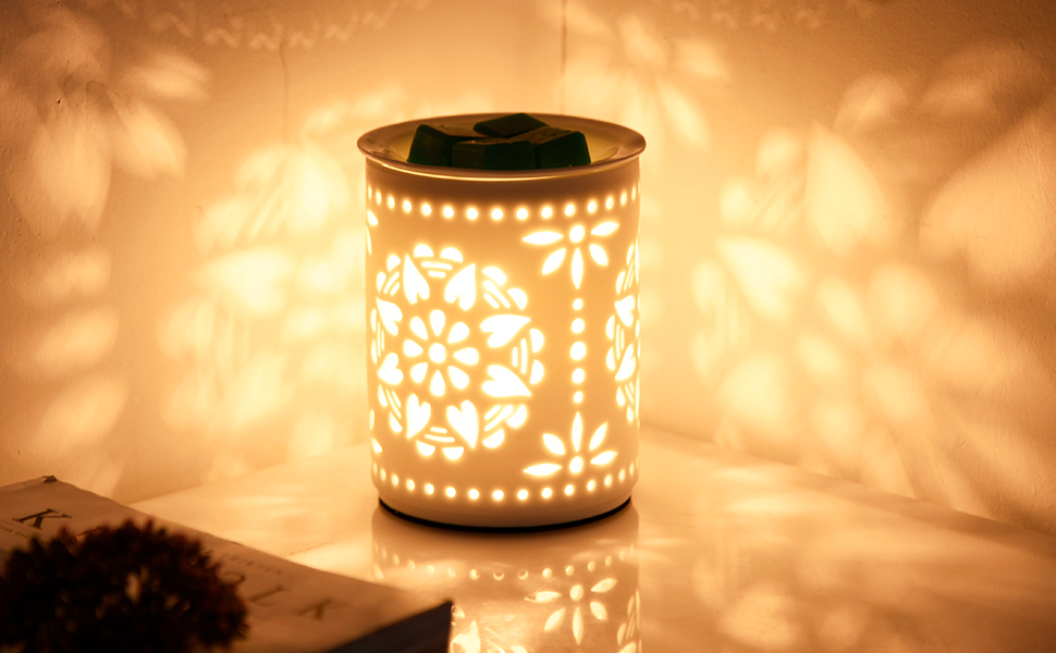 IKSOO Wax Melt Warmer, Ceramic Wax Warmer with Timer, Cute Wax Warmer