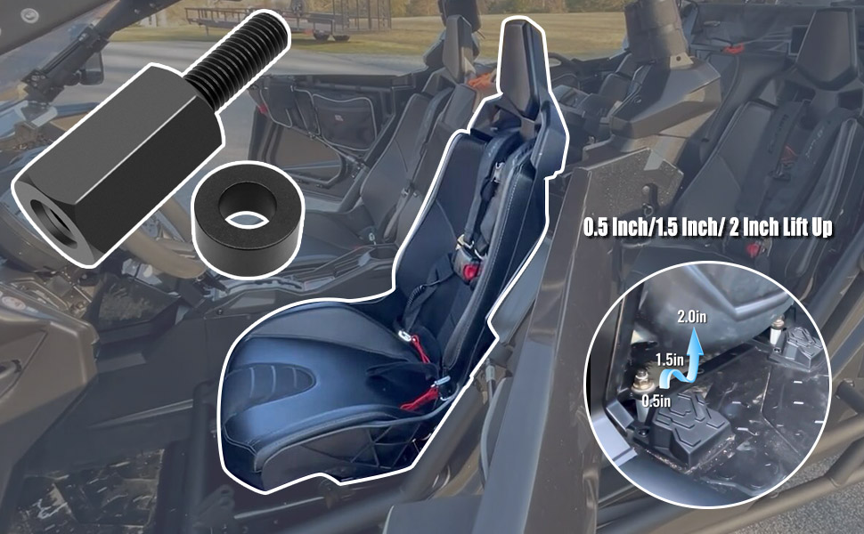 Seat Riser Fit for All Can Am X3 Models, 0.5" 1.5" 2.0