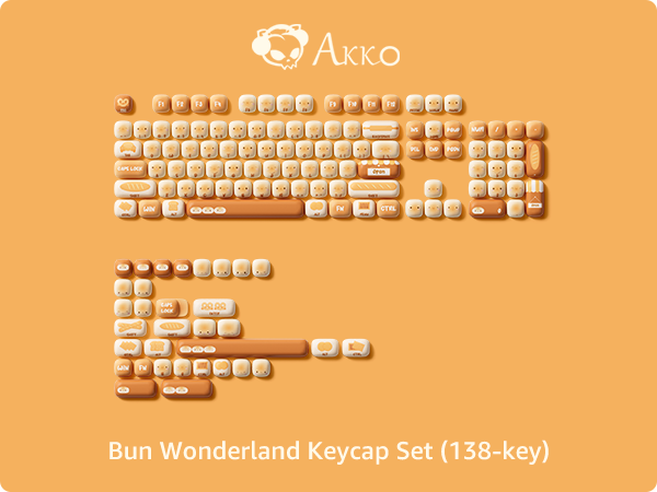 Amazon.com: Akko PBT Keycaps Set, Bun Wonderland MOG Profile