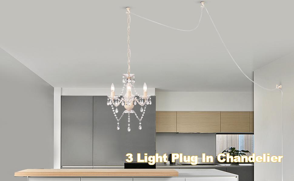 plug in chandelier