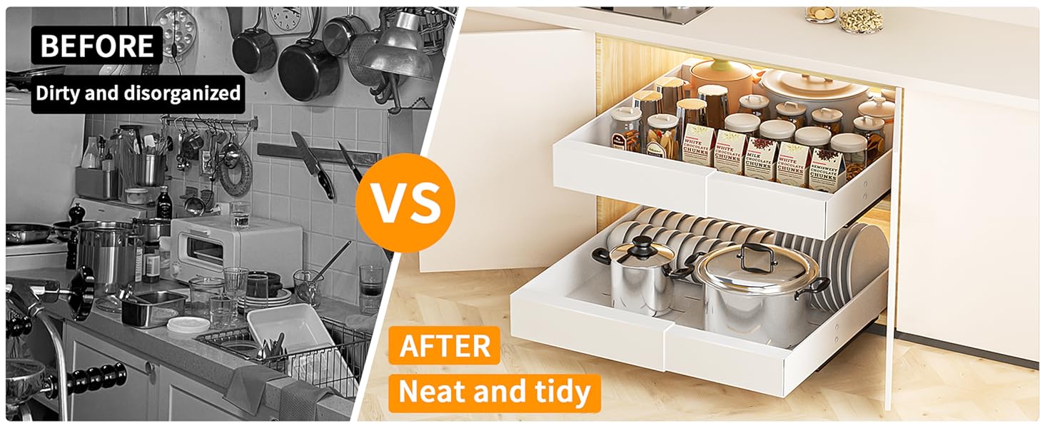 Pull Out Drawers for Expandable Heavy Duty Slide