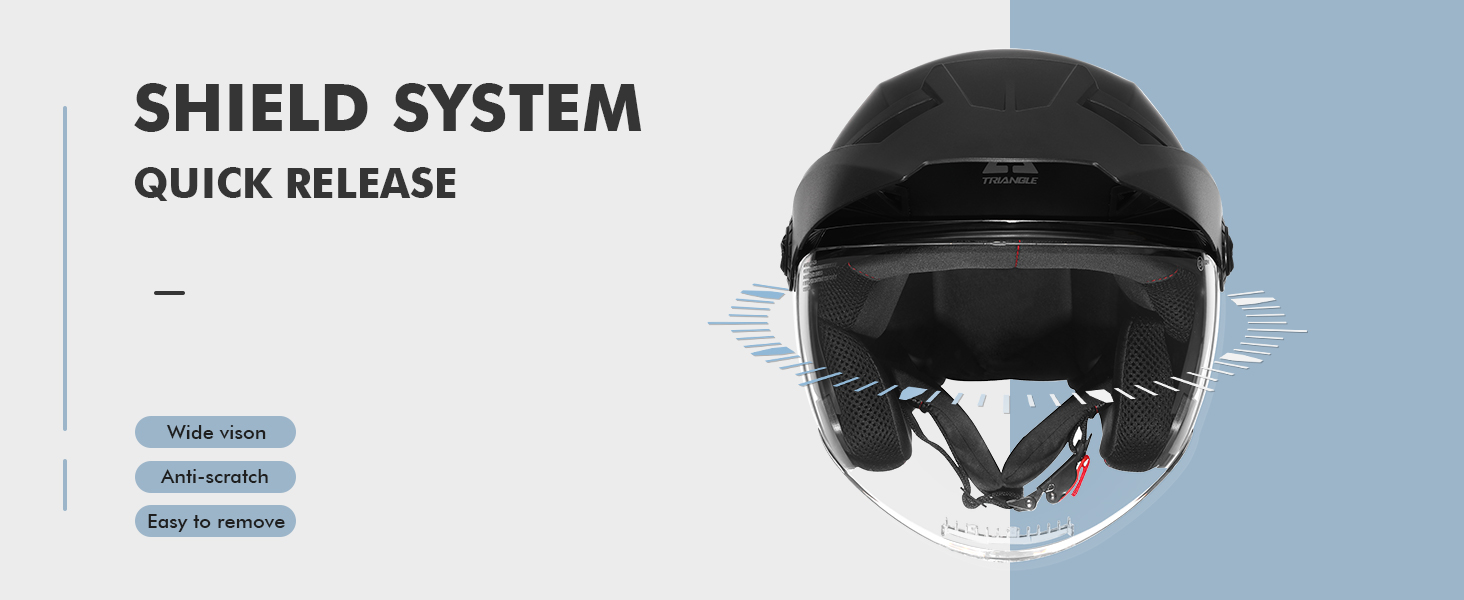 Amazon.com: TRIANGLE Open Face Motorcycle Helmet Offroad 3/4 Half ...