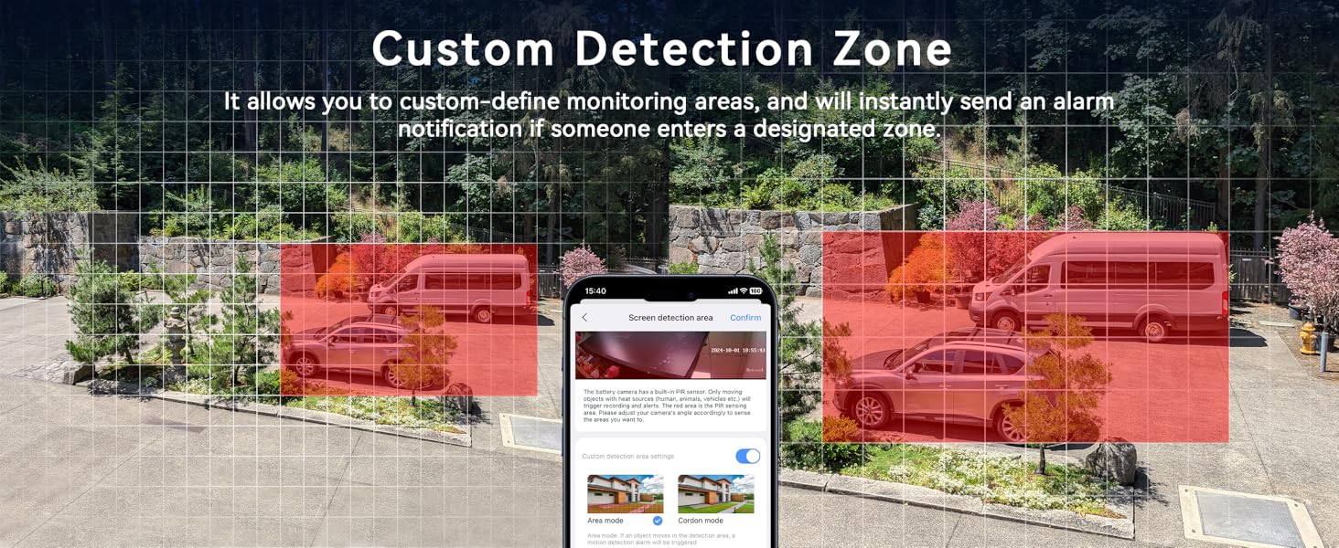custom dection zone
