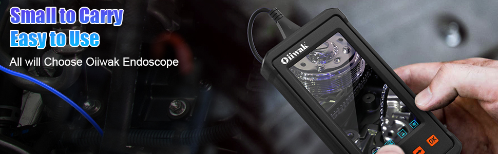 Dual Lens Endoscope Borescope, Teslong 4.5&amp;#34; HD Snake Inspection Camera with Light