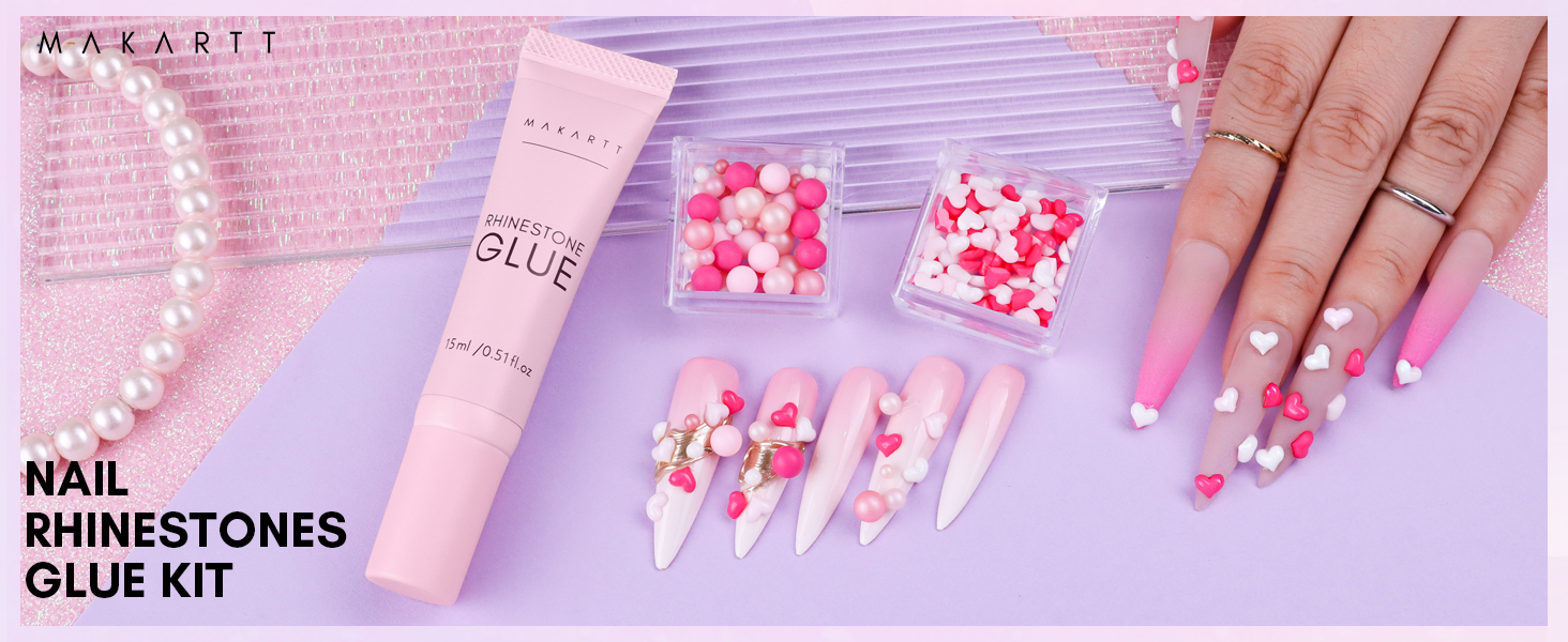 nail rhinestones glue kit