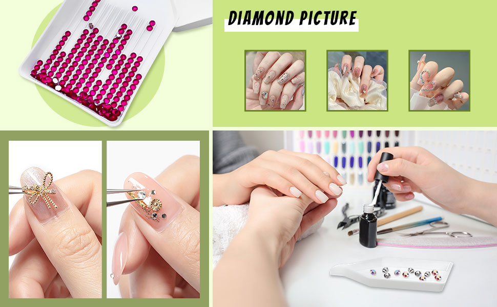 These diamond art painting trays can be used for nail services,