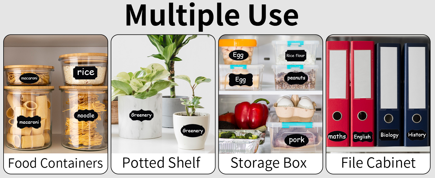 Chalkboard Labels, 120PCS Chalk Sticker Labels Black