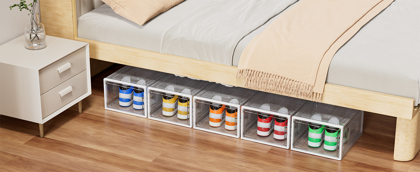 under bed shoe storage