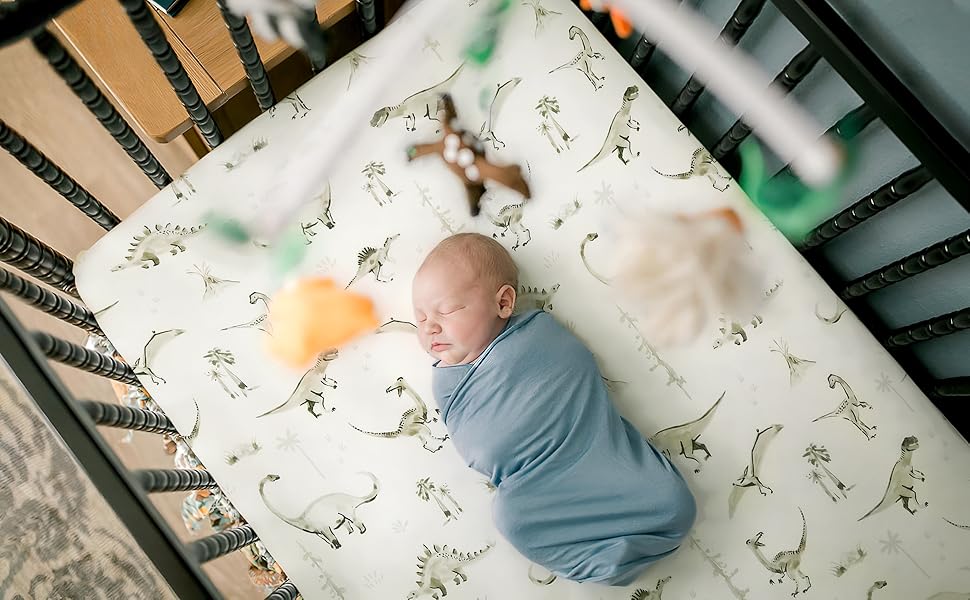 GRSSDER Stretch Ultra Soft Jersey Knit Fitted Crib Sheets