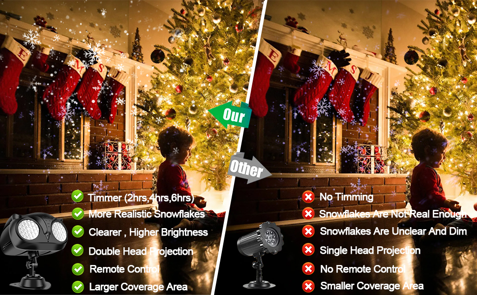 Verla Christmas Projector Lights Outdoor Snowflake