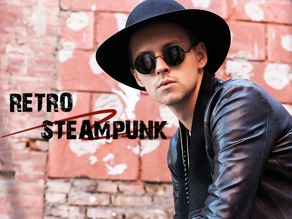 ルシーダDX Amazon.com: CGID Retro Steampunk Round Polarized Sunglasses