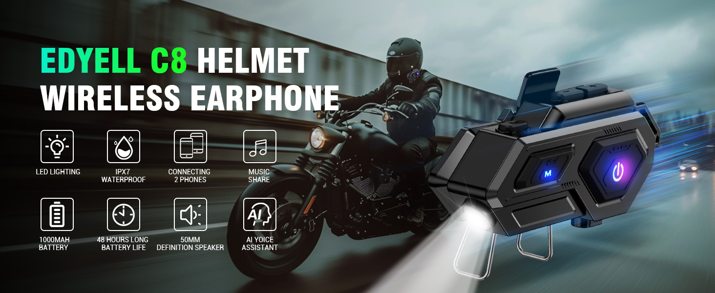 Motorcycle Helmet Bluetooth Headset