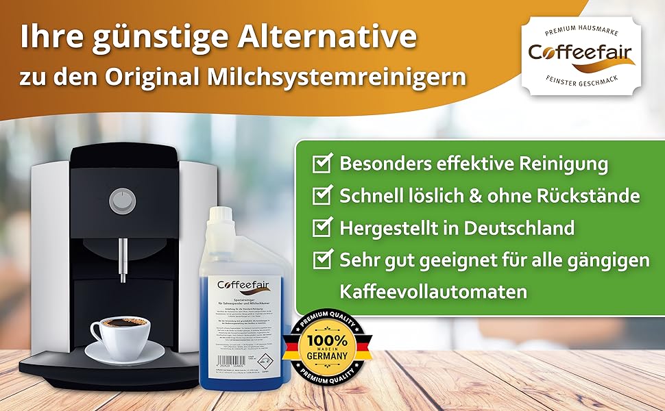 Amazon.de Coffeefair Milchschaumreiniger Universal 10 x 1l blau