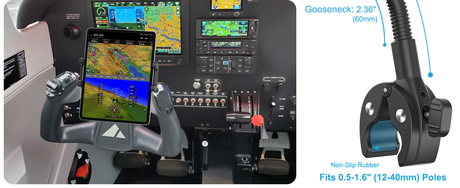 tablet aircraft yoke mount