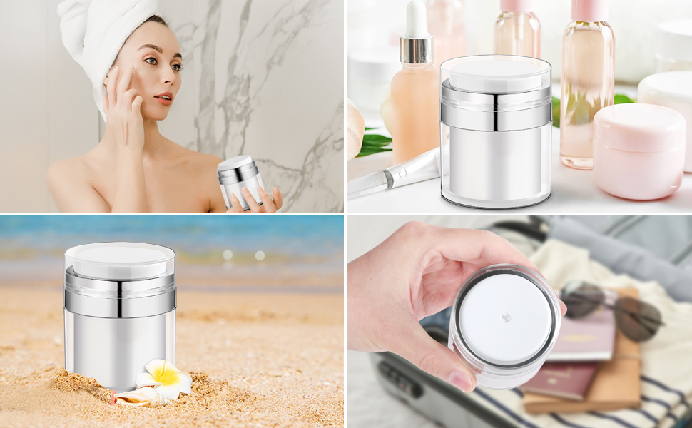 airless cosmetic pump container