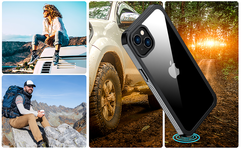 ANTSHARE for iPhone 14 Plus Case, Shockproof Protective Case with Built