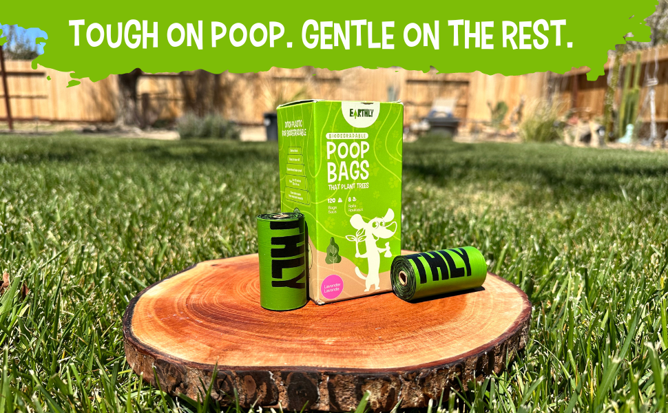 Earthly Dog Poop Bags That Plant Trees, LeakProof, Extra Thick Dog