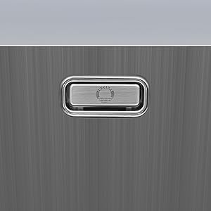 CECIPA Evier Cuisine 1 Bac 40 X 45 X 22 CM - Évier En Acier Inox 3mm Épais Pour Meuble De 40 Cm MIN - Pose À FLEUR De Plan Ou à ENCASTRER, Avec Siphon, Trop-Plein, Distributeur De Savon Non Inclus 12 evier inox