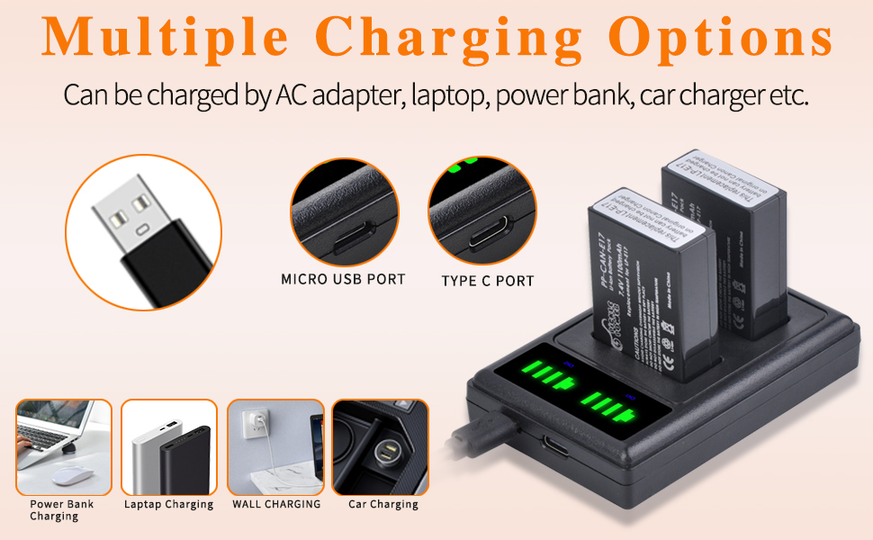 Pickle Power LPE17 Battery and LED Dual Charger for Canon EOS Rebel