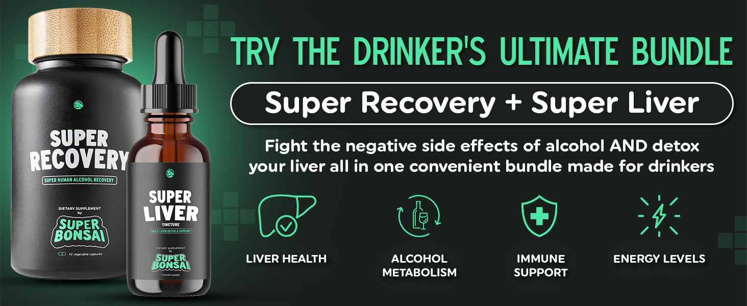 superbonsai super recovery alcohol support liver health supplement
