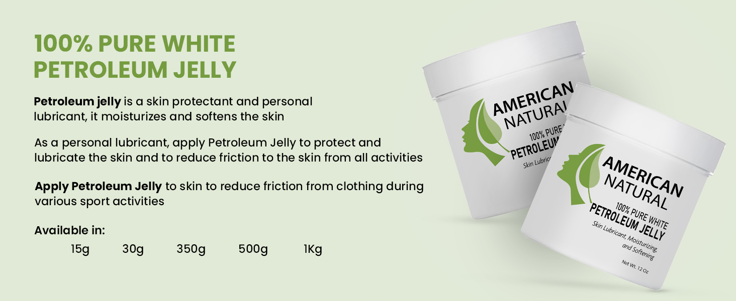 American Natural 100% Pure White Petroleum Jelly Multi-Use Moisturizer - All skin types