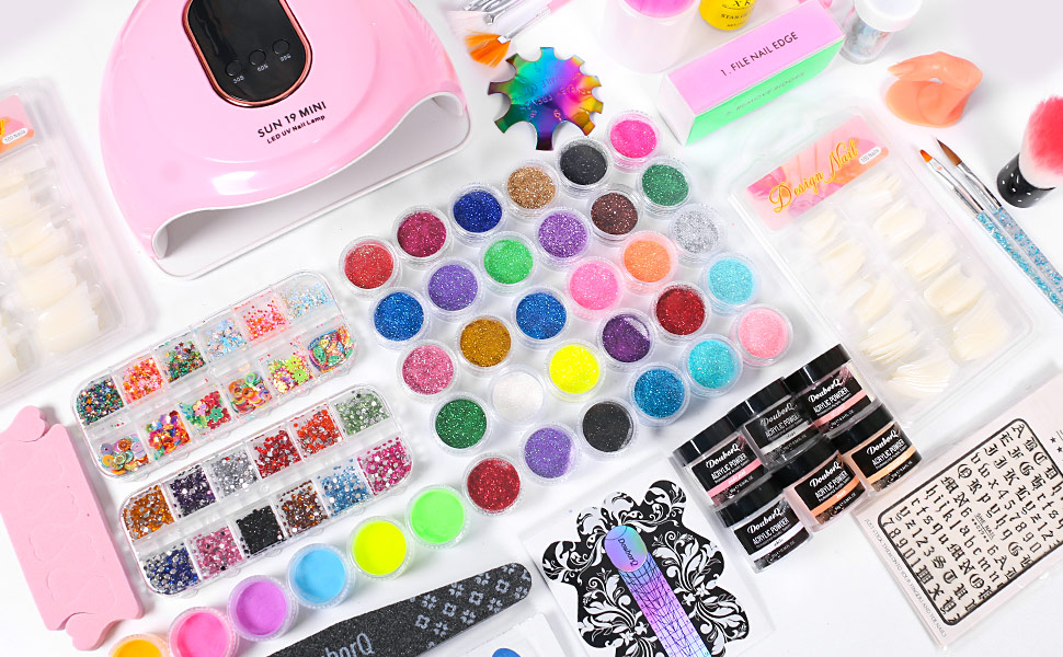Acrylic Nail Kit With Drill And U V Light Full Nail Kit Set