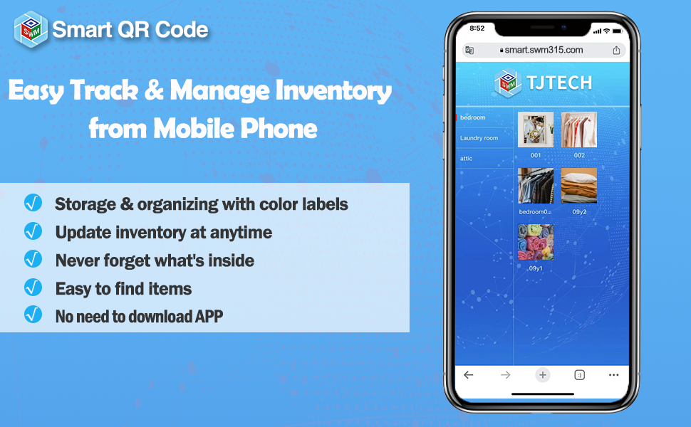 Cute Animal QR Code Labels for Storage & Organization