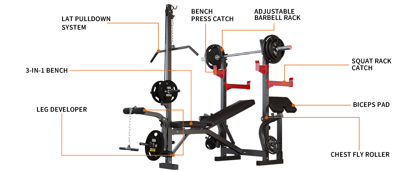 10-in-1 Weight Bench Set